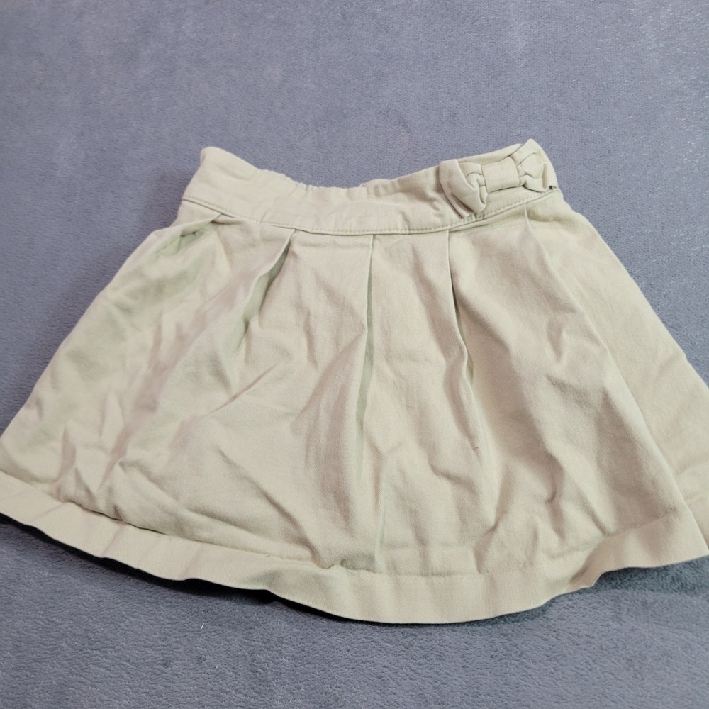 The Children's Place Skort Girls 5T Khaki Pleated Bow School Uniform‎ 7000102